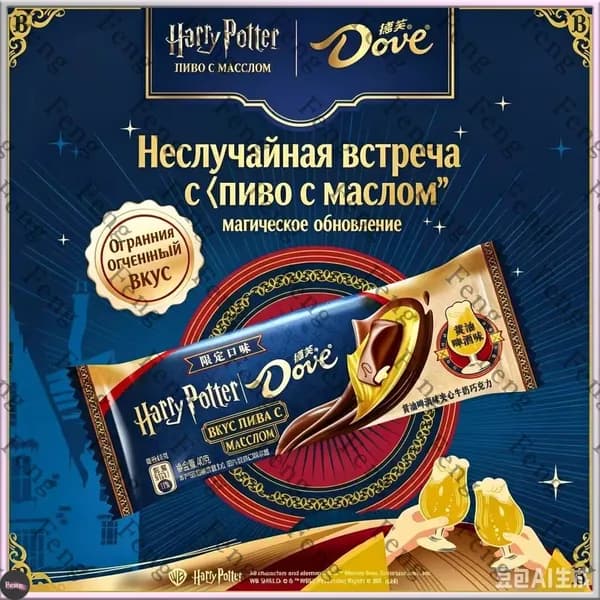 Молочный шоколад Dove Гарри Поттер: со вкусом сливочного пива
