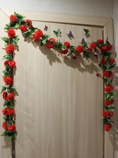 Искусственная Лиана с хризантемами