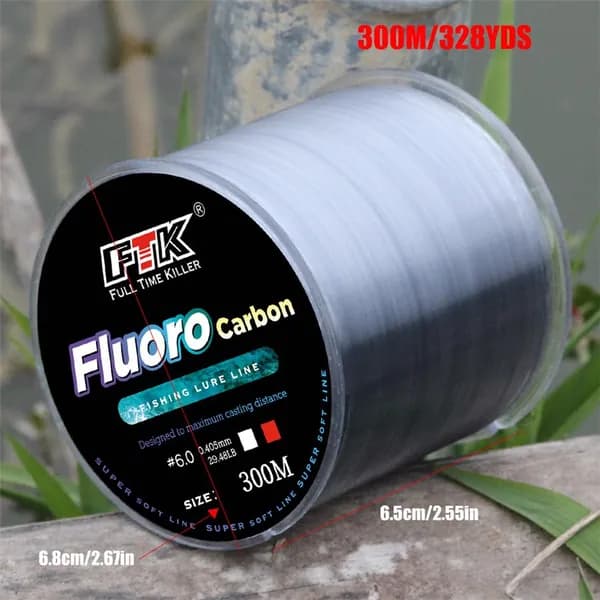 FTK Монофильная леска для рыбалки, размотка: 300 м, толщина: 0.23 мм