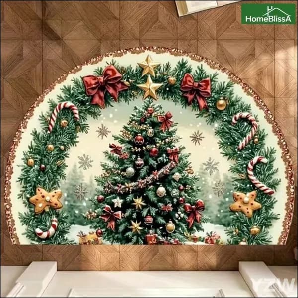 Коврик придверный рождественская елка 40x60 см