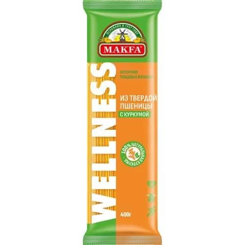 Makfa Макаронные изделия Wellness Спагетти с куркумой, 400 г
