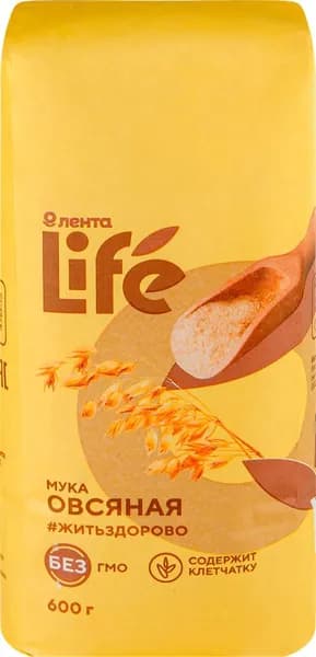 Мука ЛЕНТА LIFE Овсяная (Россия) 600г