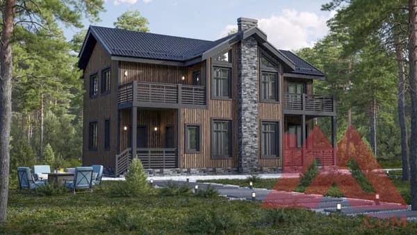 Архитектурное решение каркасного дома "Веста-2", 8*13, 149 м.кв.