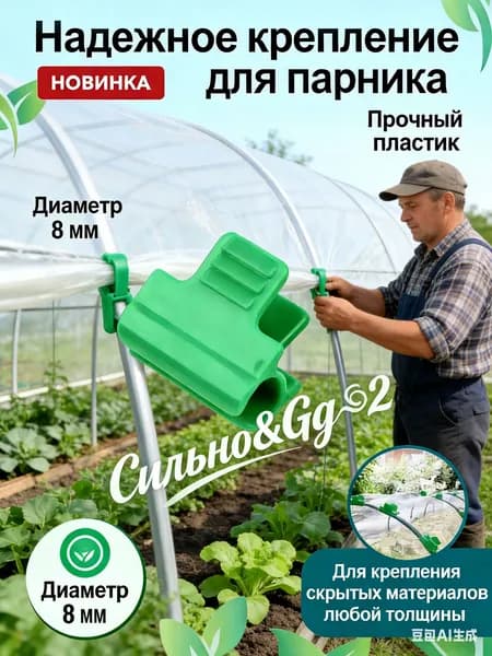 Колышек, скоба садовые30 х 20мм, Пластик, 100 шт