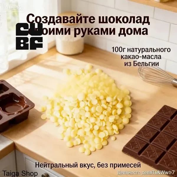Какао-масло Рафинированное 100г. 1шт.