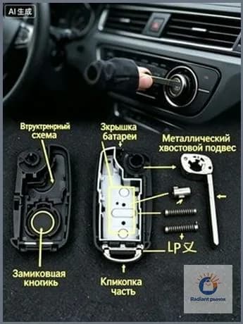 Ключ зажигания, арт. 5K0 837 202 AD, 1 шт.
