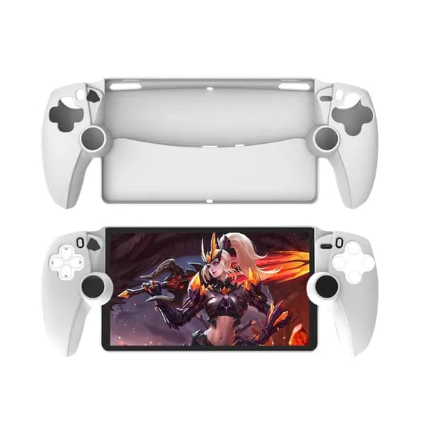 Силиконовый чехол для PlayStation Portal белый, противоударный, противоскользящий, с точной посадкой