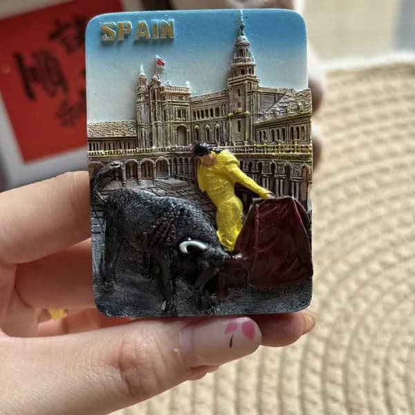 Памятная наклейка из 3D смолы на холодильнике. Португалия, Таиланд, Япония, Мальдивы, Мьянма Домашние украшения, подарки