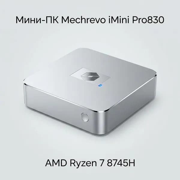 MECHREVO Мини-ПК iMini Pro830 (AMD Ryzen 7 8745H, Без ОС), серебристый, черный