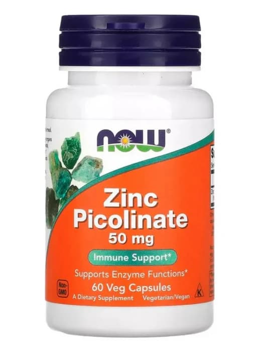 Цинк Пиколинат Zinc Picolinate 60 капсул (США) Нау Фудс