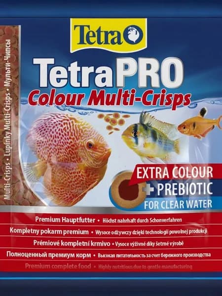 Tetra TetraPRO Colour Multi-Crisps 12 г (чипсы) премиум корм для всех видов тропических рыб, усиливает яркость окраски