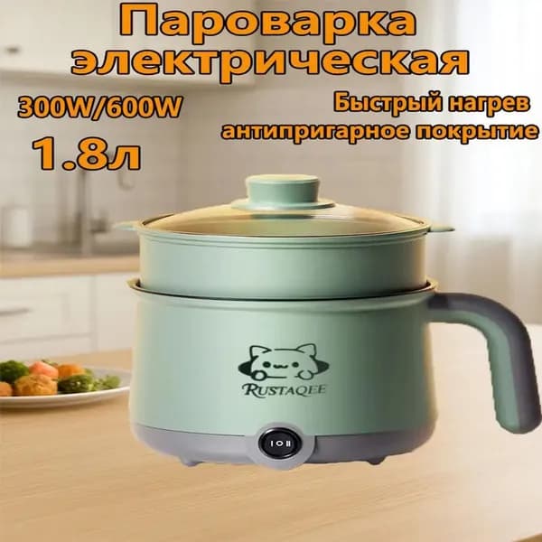 Пароварка электрическая Electric Cooker-CF-DZGb, зеленый