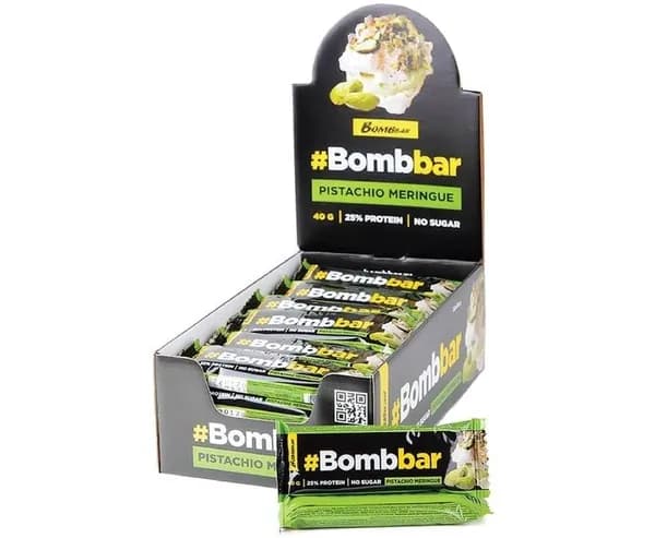 Батончик BOMBBAR глазированный Фисташковая меренга 40гр,1шт (180)