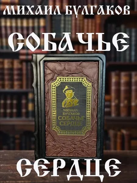 Собачье сердце книга Михаила Булгакова в кожаном переплёте, подарочное издание.