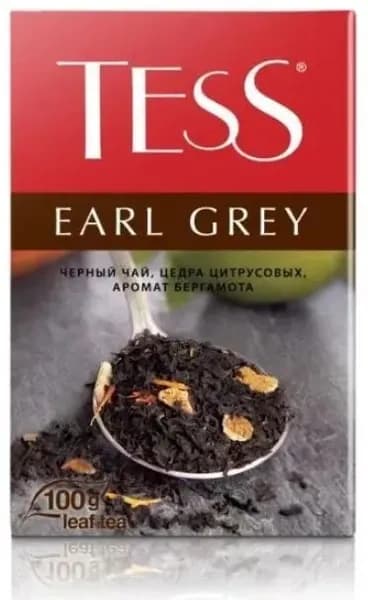 Чай черный листовой Tess Earl Grey, 100 г