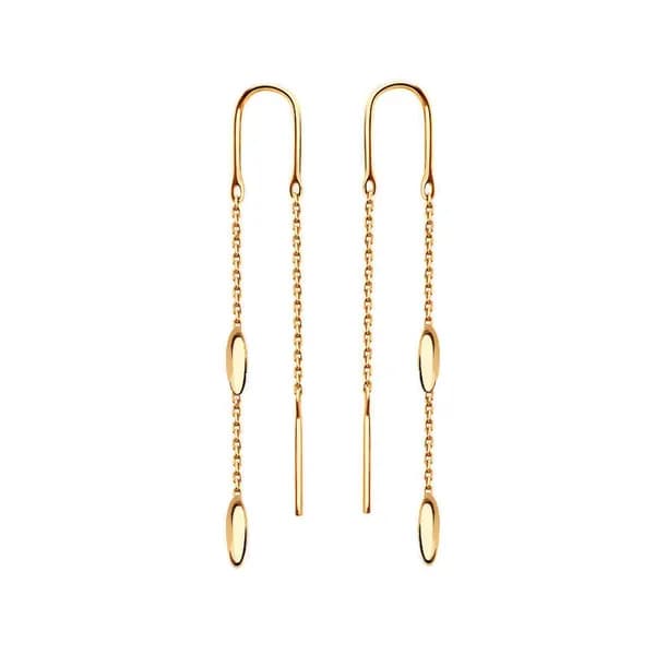 Золотые серьги DIAMANT-ONLINE 585 пробы