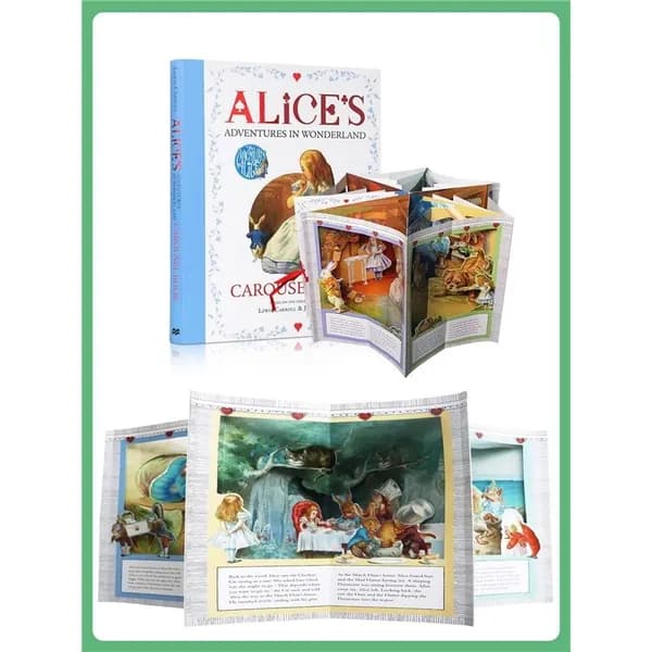 Кругосветная 3D книга-раскладушка Алиса в Стране чудес
