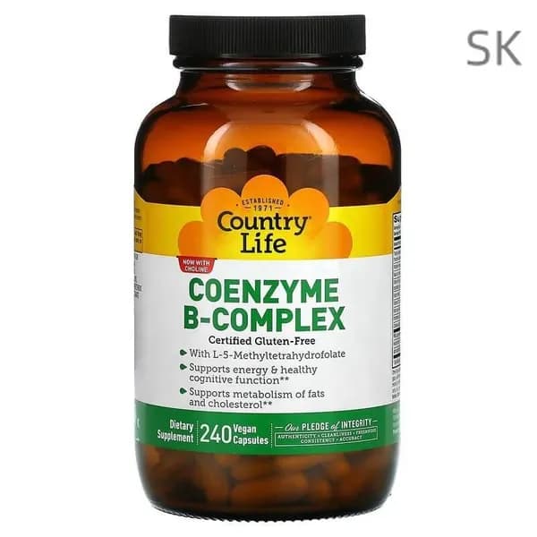 Country Life, Coenzyme B-complex, Коэнзим В-комплекс, 240 капсул