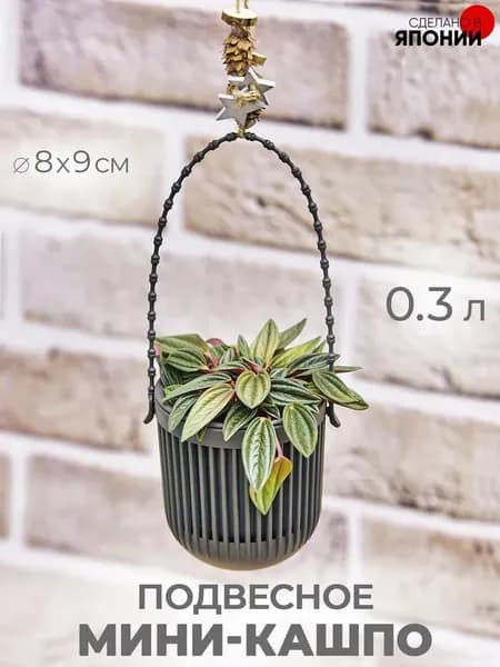 Каскад для цветов 0.3 л, 95 см, 1 шт, цвет черный