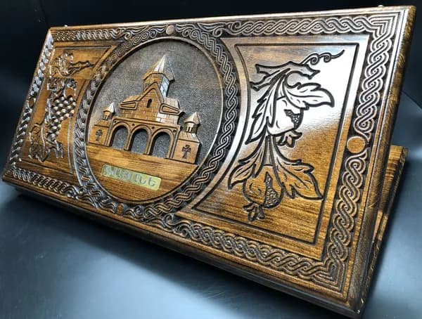 Нарды резные "Церковь Святой Гаянэ" большие 60 см