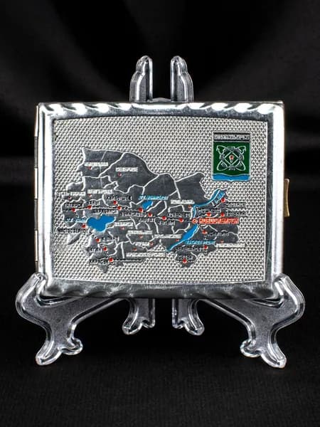 Винтажный портсигар "Новосибирск". Дюралюминий, СССР