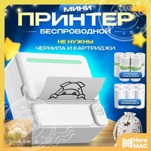 Мини-принтер термо, Монохромный