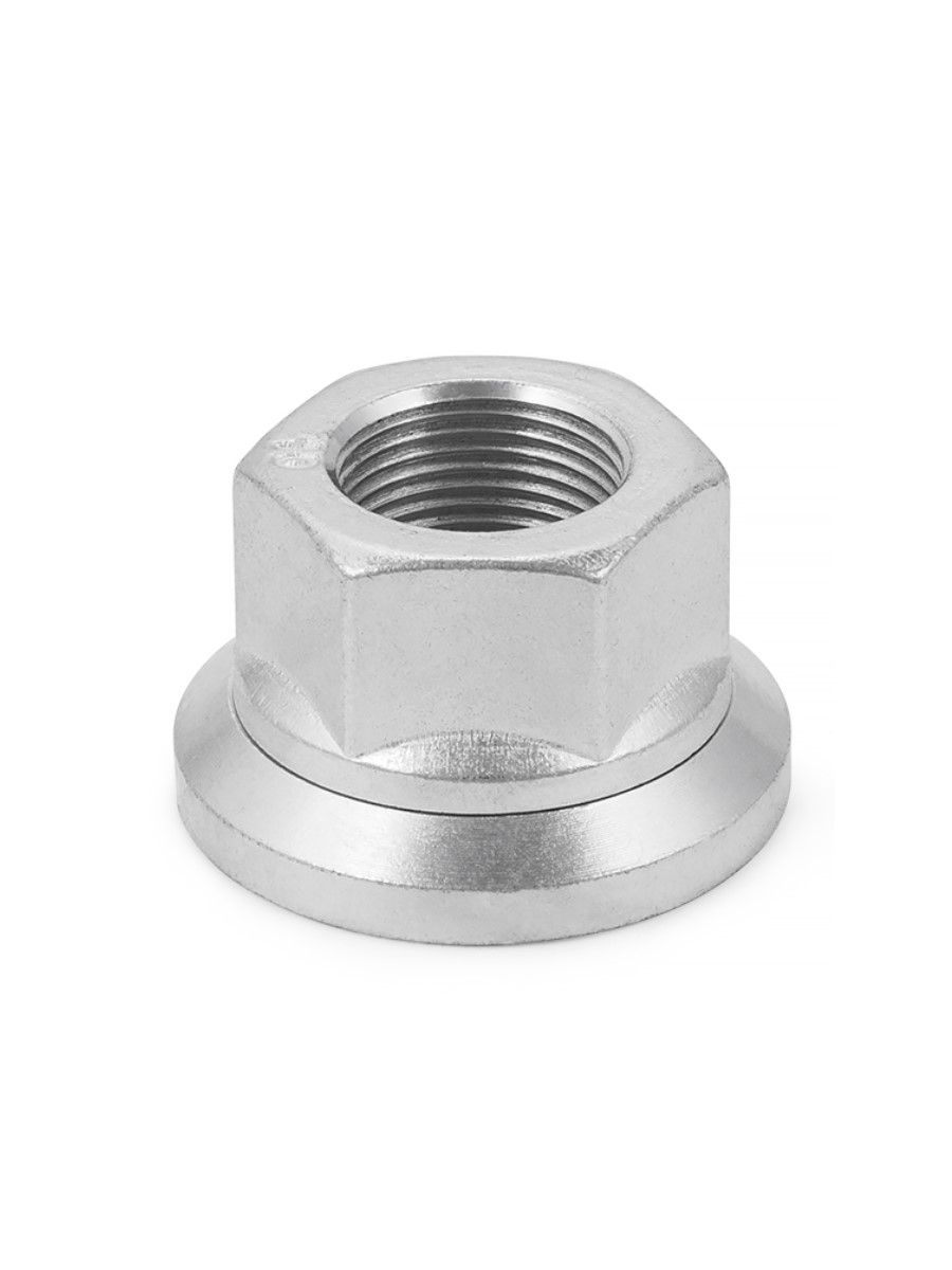 Гайка колеса М22х1,5 , высота 27мм, с покрытием Zink white. 01353E