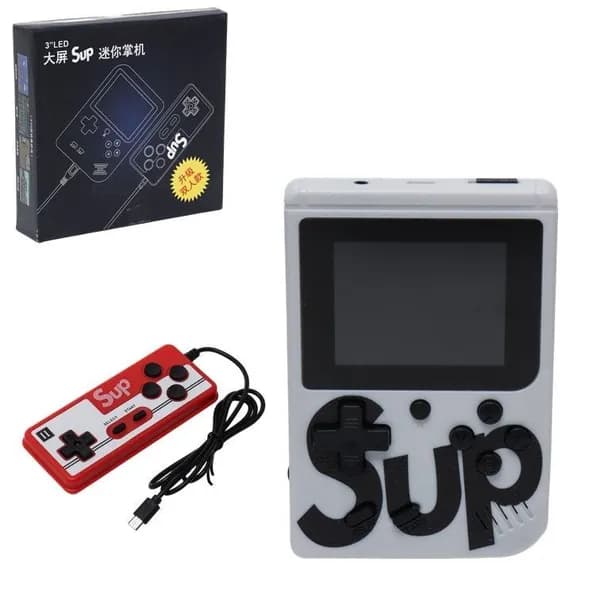 Игровая приставка портативная SUP Game Box 400 в 1 с джойстиком для телевизора ; консоль с геймпадом белый