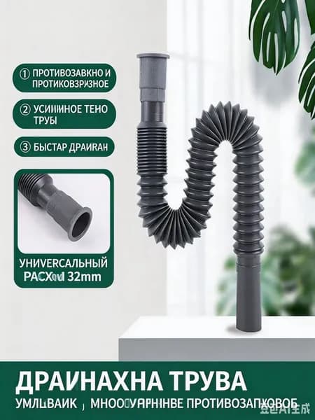 Антизапаховой дренаж с пробкой от протечек