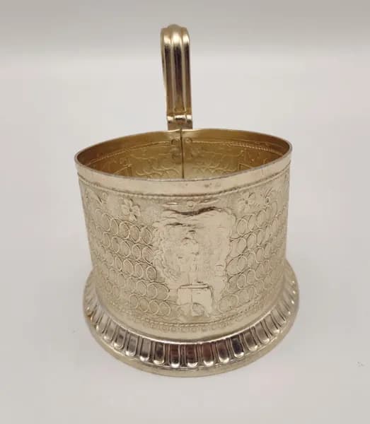 Подстаканник "Горький. Памятник М. Горькому". Алюминий. СССР. 1960-1980 гг.