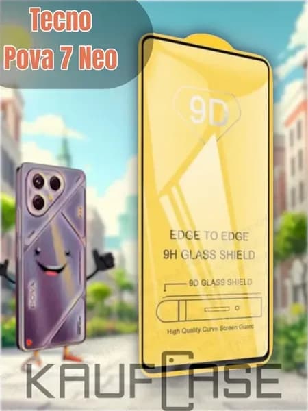 Стекло 9D для экрана Tecno Pova 7 Neo