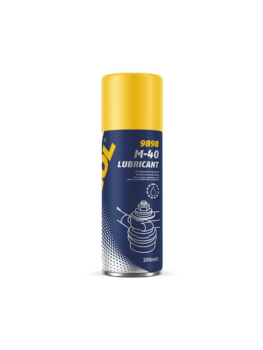 Смазка универсальная M-40 (WD-40) 200мл проникающая, очищающая, антикорррозионная, влаговытесняющая MANNOL