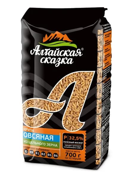 Овсяная крупа из цельного зерна Алтайская сказка, 700 г