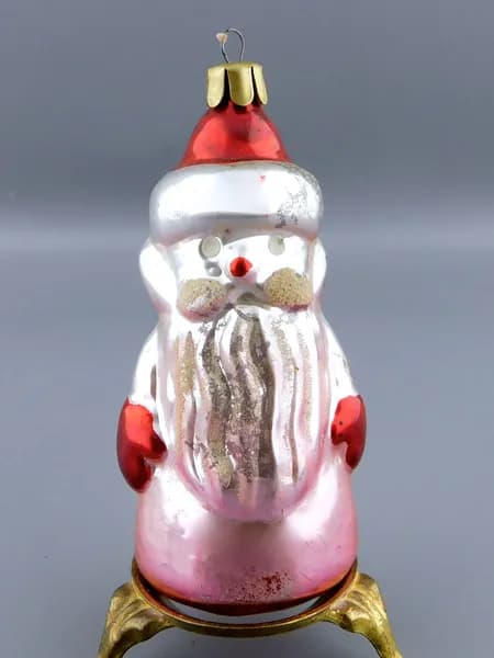 Елочная игрушка ДЕД МОРОЗ 9,5 см стекло СССР 1970-е гг