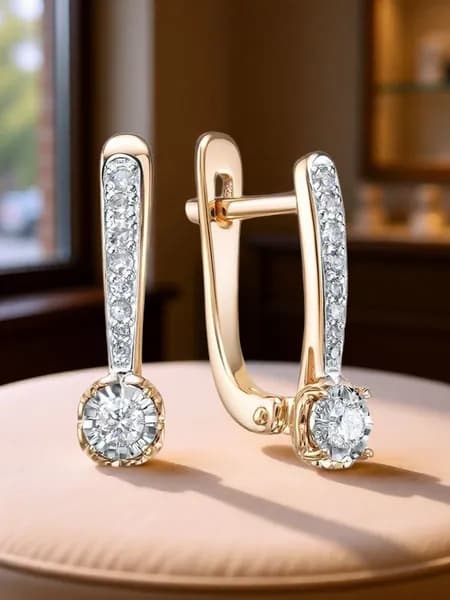 Серьги из красного золота Vesna jewelry 22241-159-46-00