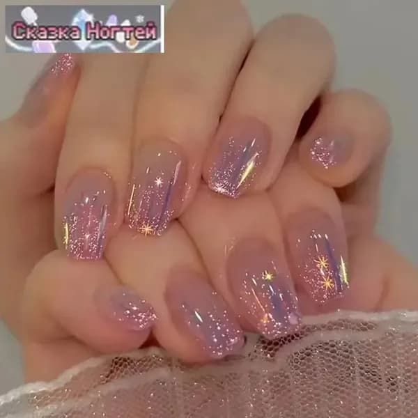 Купи 2 любых товара, получи 1 в подарок! Накладные ногти с дизайном 24 шт + клей Модный нейл-арт 2026