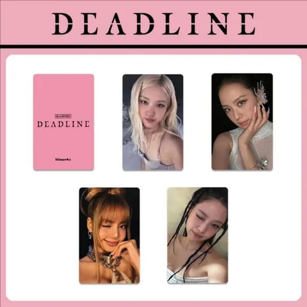 Карточки BLACKPINK DEADLINE альбом карты BP YG select LISA ROSE JENNIE Коллекционная карточка 5.4*8.6cm 4 шт