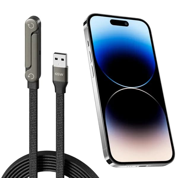 2-в-1 боковое зарядное устройство с подставкой для смартфонов, планшетов и ноутбуков (65 Вт)