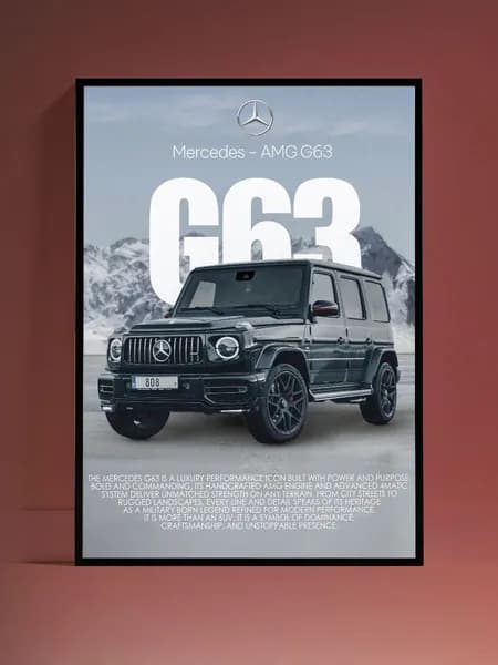 Постер на стену Mercedes-Benz G63 без рамы (29,7х42см)