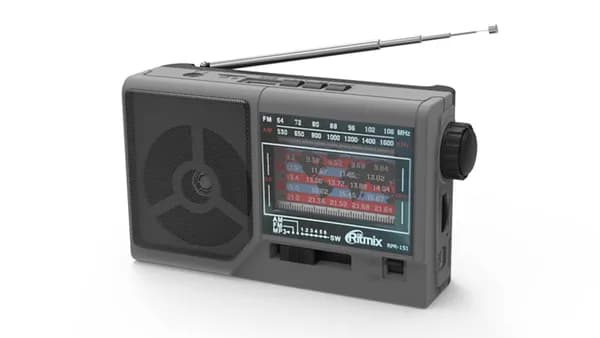 Радиоприемник компактный, многофункциональный, восьмидиапазонный Ritmix RPR-151 черный,FM/AM/SW, MP3-плеер, поддержка MicroSD/USB, разъём для подключения наушников, телескопическая антенна, питание от встроенного аккумулятора и батареек 3 х AA