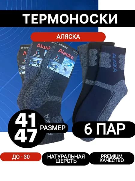 Носки мужские, 6 пар