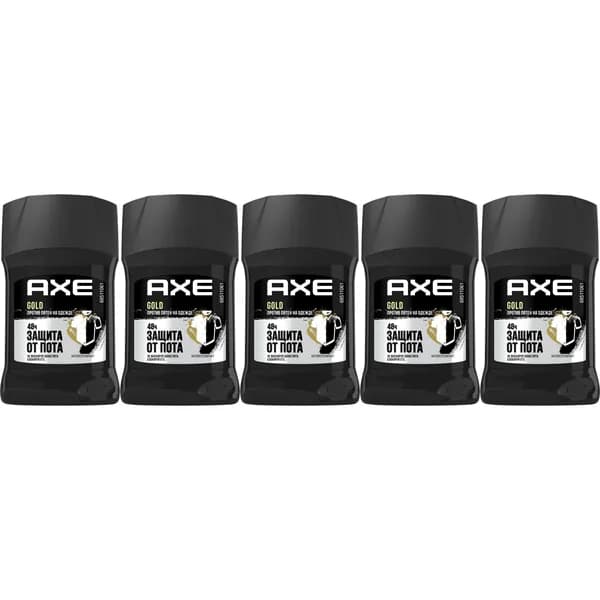 Антиперспирант стик Axe Gold мужской 50 мл, набор: 5 штук