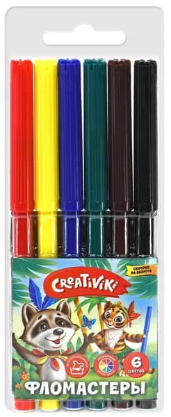 Фломастеры классические 6 шт Creativiki