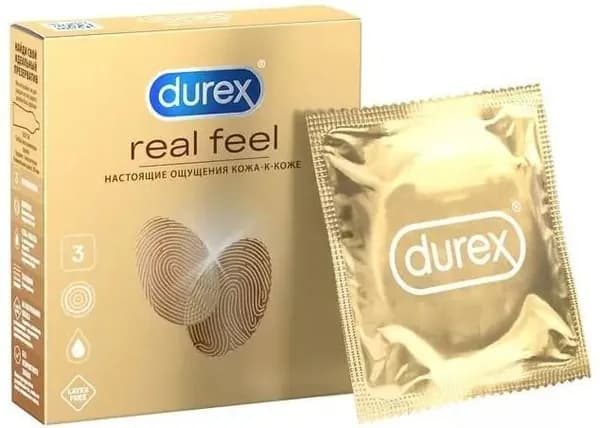 DUREX Real Feel Презервативы 3 шт для естественных ощущений
