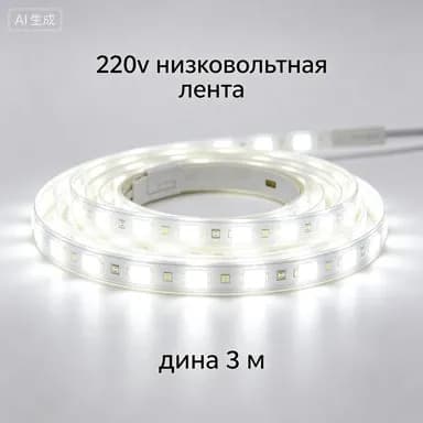 Светодиодная лента 12 Вт, IP20, Холодный белый, 1 шт