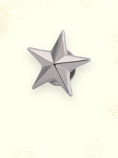 Металлическая звезда, значок уровня ранга в китайском стиле, Silver - 1