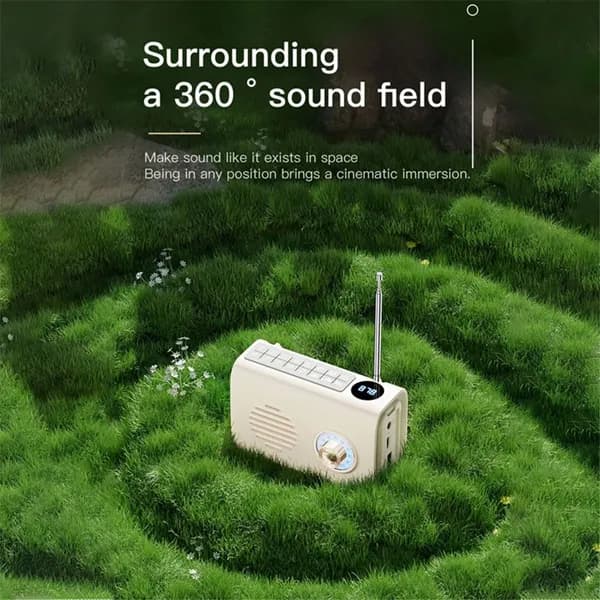 Портативный FM-Радио, Уличное Солнечное Радио, Bluetooth-Динамик С Подсветкой -B