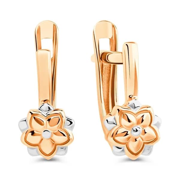 Серьги детские из красного золота 375 пробы 585GOLD