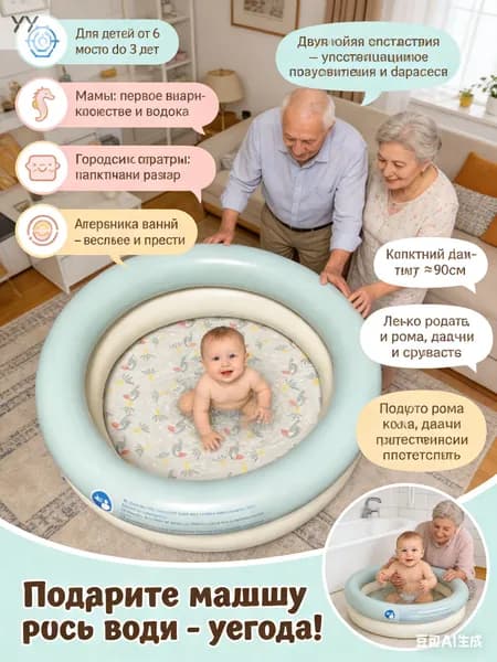 Бассейн надувной детский, Складной бассейн