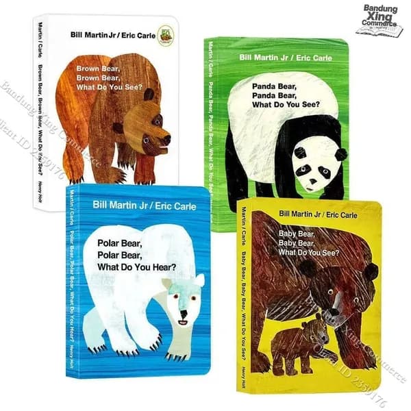 Eric Carle, Grandpa Carl's classic picture book Brown Bear, what did you see? Original Enlightenment Book